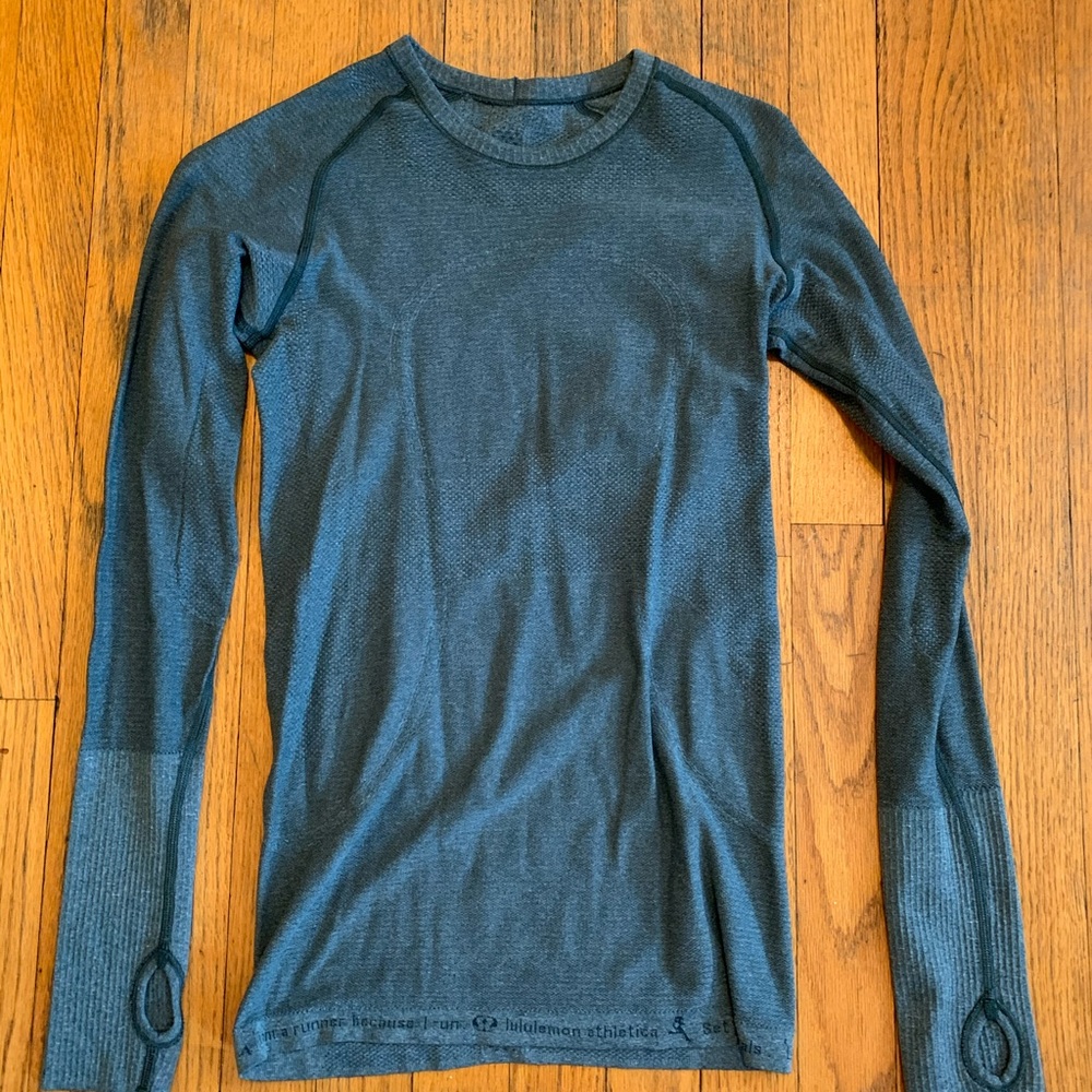 Lululemon Swiftly Tech Long Sleeve in Blue/Green
